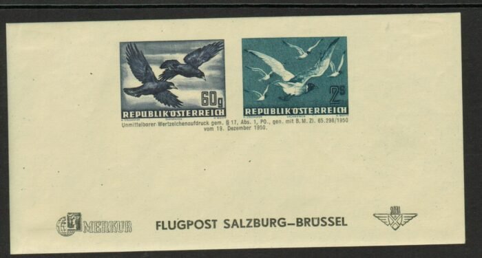 Austria ANK 967and 969 Adresszettel sheet ** VF