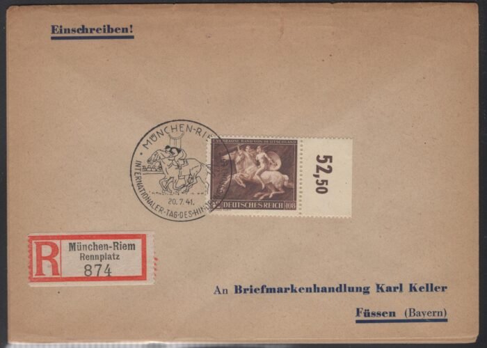 Germany Cover Third Reich Michel#: 780 Registered FDC F/VF