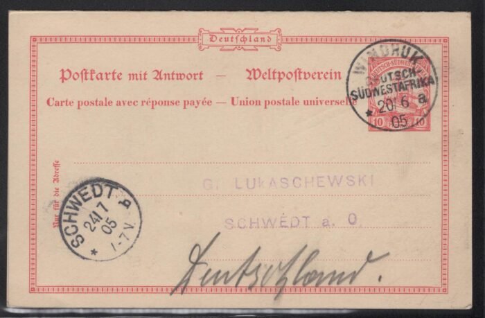 Germany Ganzsachen German Southwest Africa Michel#: P16 U F/VF