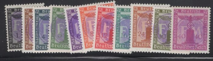 Germany Post WWII LocalsDeutsches Reich D155-D165 with Fredersdorf overprint** expertized