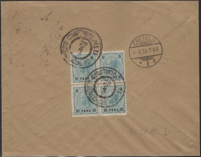 Austria MI 840,2,4,5 on censored cover F/VF