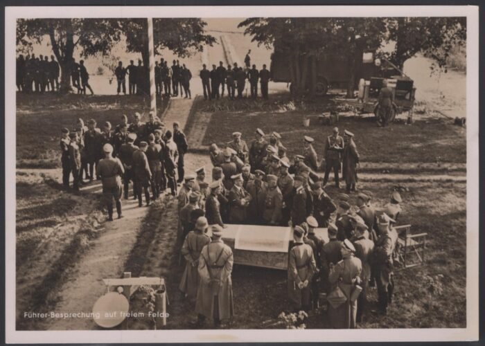 Germany Post Card Hitler with staff in Poland postally used franked with General Government MI 22,23 VF