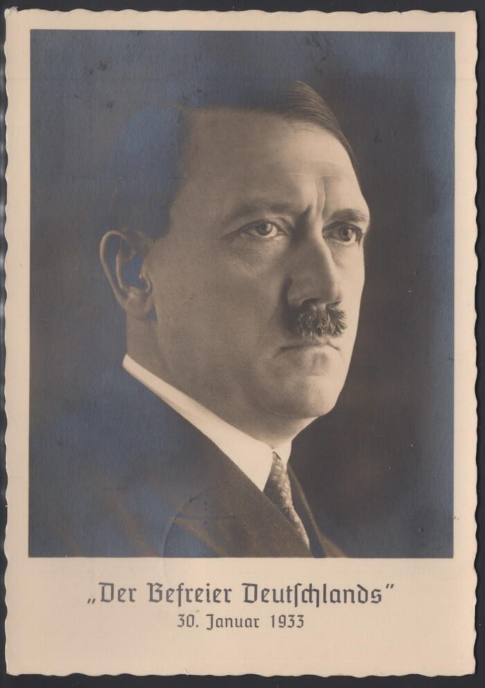Germany Post Card Hitler card postally used VF