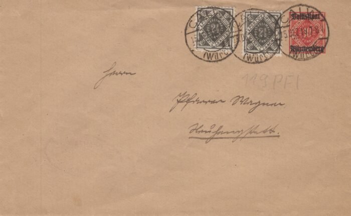 Wurttemberg Scott#: O13 var Michel 119 PF I U VF on cover