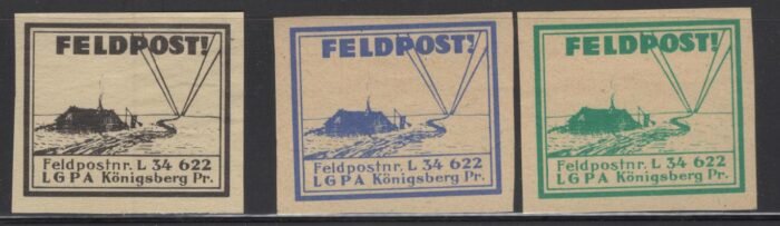 Germany FELDPOST Propagnda Vignette MI 13 Ia-c * *a is no gum b,c are NH VF