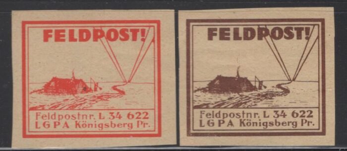 Germany FELDPOST Propagnda Vignette MI 13 3 f,g * VF