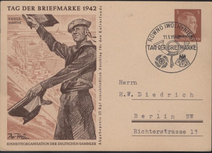 Dienstpost Ostland 11 3 42 Registered cover VF