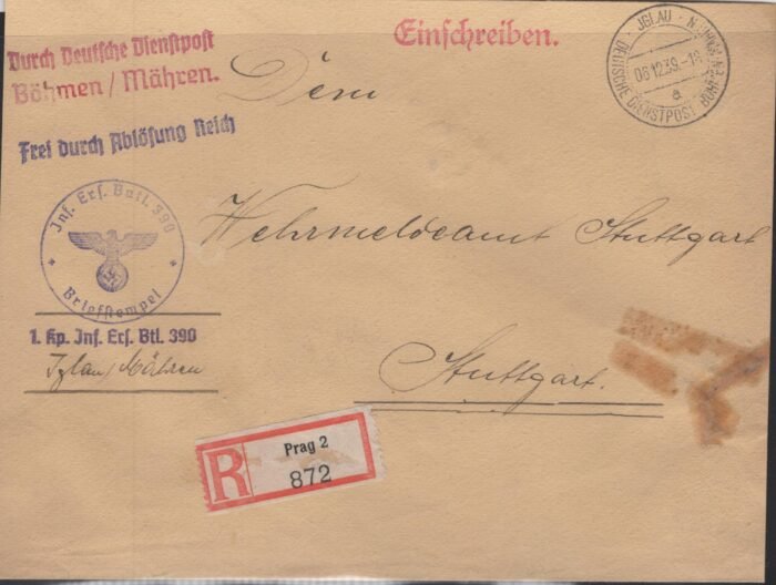 Deutsche Reichsbahn Luxemburg official cover VF