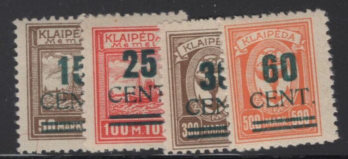 Memel Scott#: N83-86 * expertized F/VF