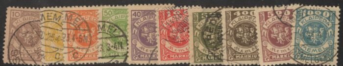 Memel Scott#: N18-27 Michel#: U F/VF