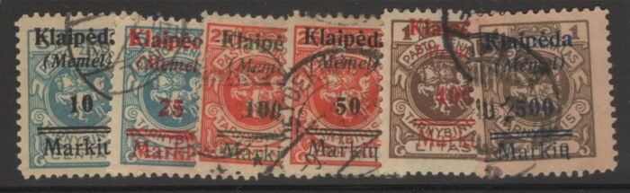 Memel Scott#: N1-6 Michel#: U F/VF