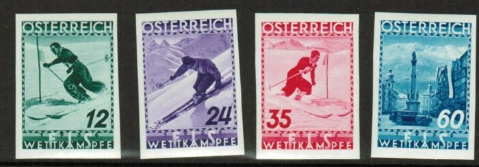 Austria: Scott# B138-41 Michel#: 623 U - 626 U ** VF imperforates cat 1300 Euro