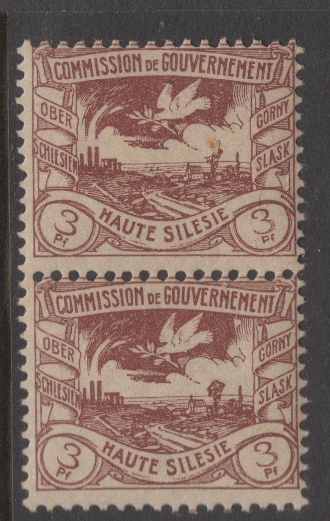 Upper Silesia Scott 16 Var Michel 14 PFII VF R Schneider Stamps   Bb559 