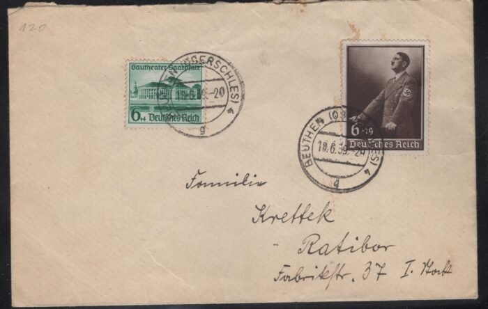 Germany Cover Deutsches Reich Michel#: U F/VF MI 673, 594 cover F
