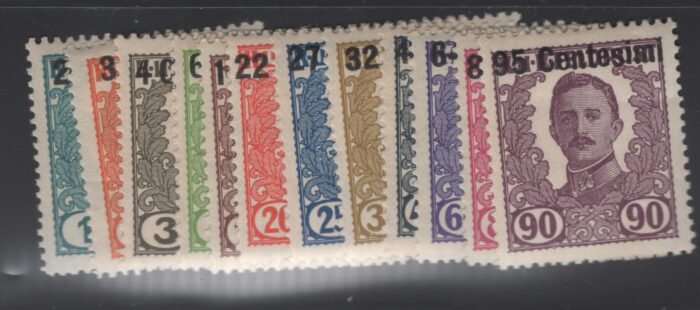 Italy Scott#: N20-31 Michel#: I - XIII  var  moverprint at top of stamps *  F/VF