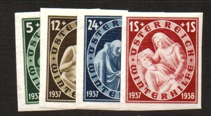 Austria: Scott# B152-5 var Michel#: 642 U - 645 U ** F/VF