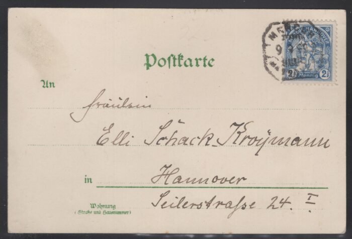 Hannover Michel 19a on picture post card  VF