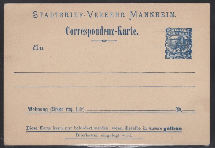 Mannheim A  P8*  VF