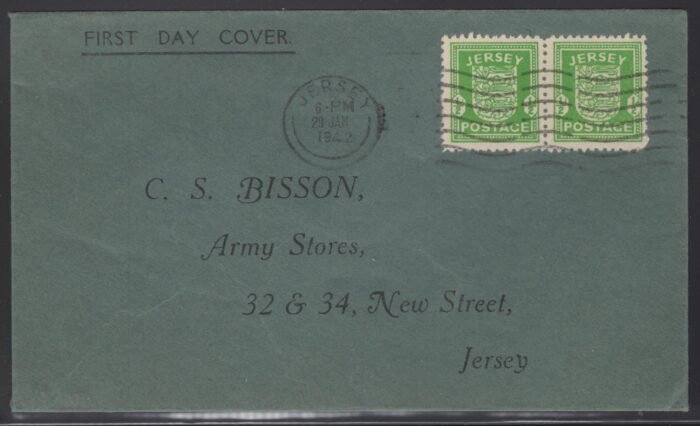 Jersey MI 1(2) FDC to US  VF