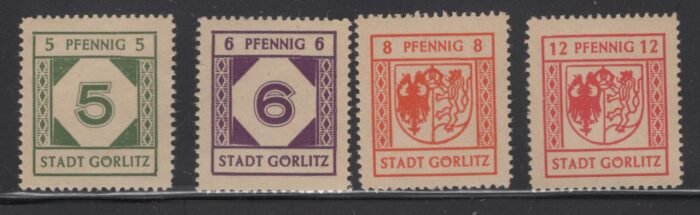 Germany Post WWII Locals Gorlitz Michel#: 5x-8x **  VF