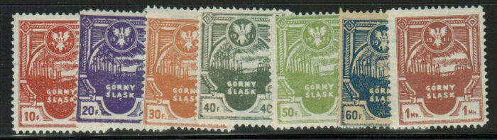 Upper Silesia Scott#: Ostliches Oberschlesien Insurgentenausgabe Michel#: 1xA-7xA * VF
