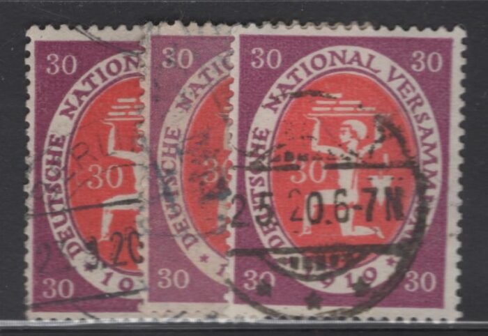 Germany Scott#: 108 var MI 110 a,b,c U F/VF expertized