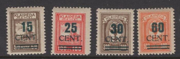 Memel Scott#: N83-86 * expertized F/VF