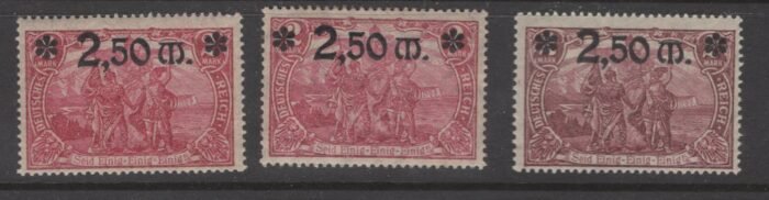 Germany Scott#: 117 var Michel#: 118a,b,c ** F/VF