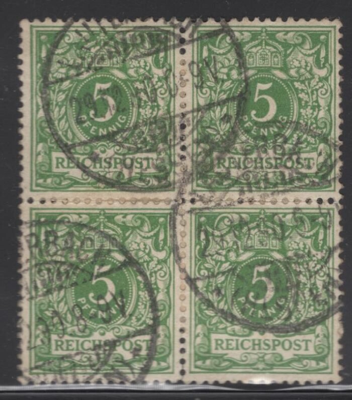 Germany Scott#: 47 Michel#: 46b U block of 4 expertized F/VF