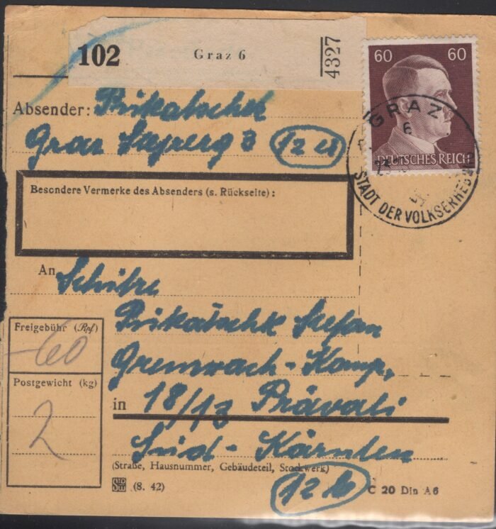 Deutsches Reich MI  797 parcel receipt VF