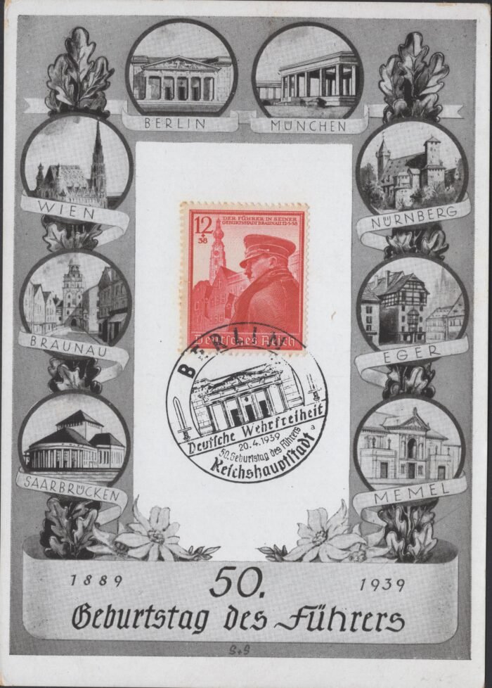 Germany Post Card Third Reich Hitler's 50th Birthday VF