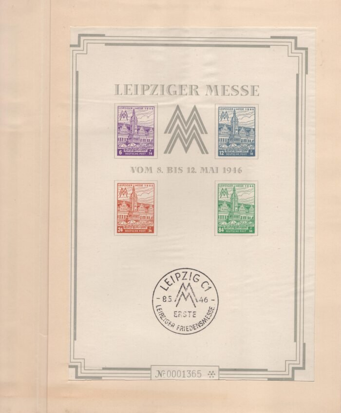 Soviet Zone Scott#: 14NB16c Michel#: Block 5 SX U F/VF IN PRESENTATION FOLDER