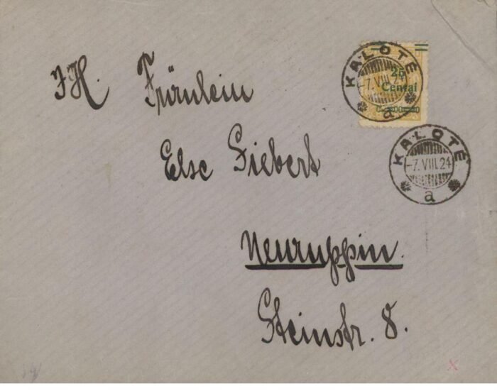 Memel Michel#: U VG Memel cover franked with MI 215