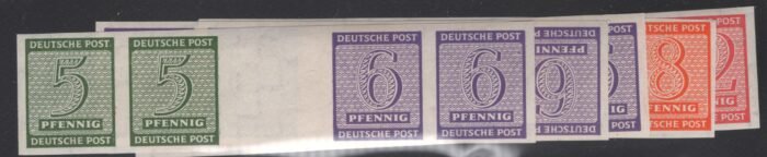 Soviet Zone  Soviet Zone Scott#: 14N   Michel#: WZd 3-,7**  VF