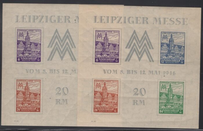 Soviet Zone Scott#: 14NB16c Michel#: Block 5X-5Y ** VF