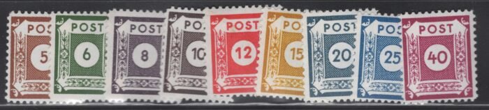 Soviet Zone Scott#: 15N4 - 15 var Michel#: 42DII-50DII  ** F/VF