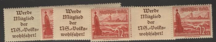 Deutsches Reich Michel#: W127-130 ** F/VF
