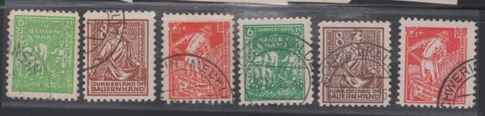 Soviet Zone Scott#: 12NB4-9 Michel#: 23a,b-25a,b U F/VF