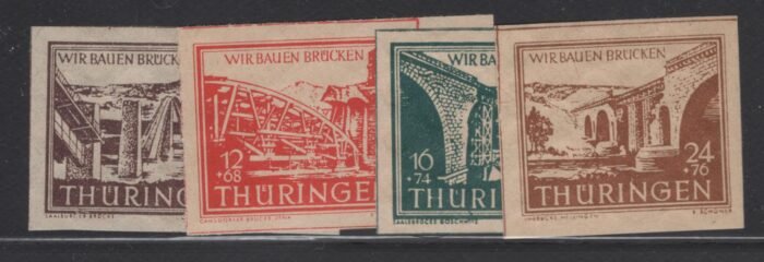 Soviet Zone Scott#: 16NB1-4 var Michel#: 112yy-115yy ** VF