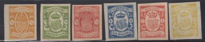 Oldenburg Scott#: 10-15 Michel#: * no gum reprints VF