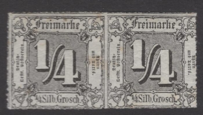Thurn & Taxis Scott#: 21 Michel#: 35 ** horizonal pair  F
