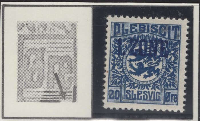 Schleswig Scott#: 20 var Michel#:   20a   plate flaw  not listed in current Michel ** F/VF