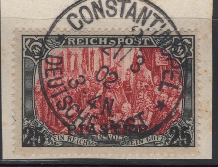 German Offices in Turkey Scott#: 24 var Michel#: 23 I type I U  Vf ON PIECE