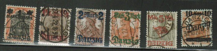 Danzig Scott#: 25b-30b Michel#: U F/VF