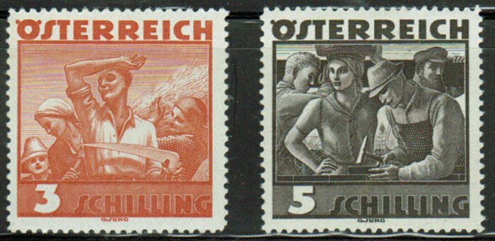 Austria: Scott#: 378-9 Michel#: ** VF