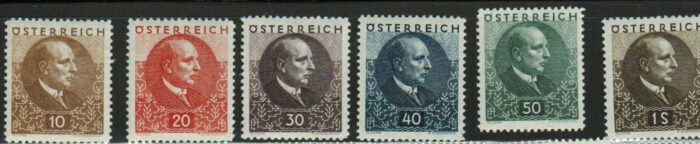 Austria: Scott# B81-6 Michel#: ** F/VF