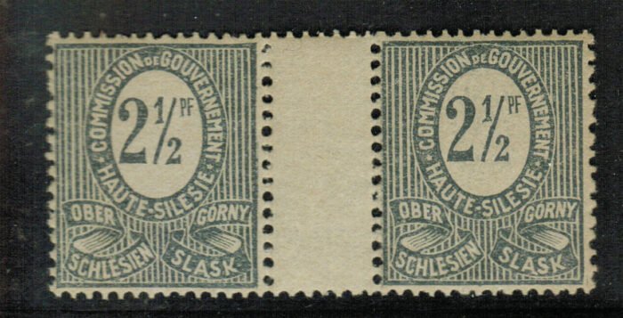 Upper Silesis Scott 1 variety Michel 1a ZW ** F/VF