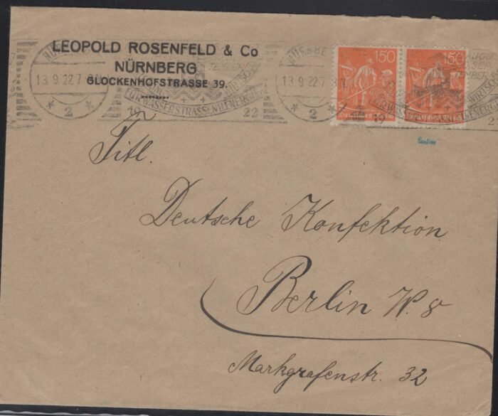 Deutsches Reich MI 247, 244 (2) Reg cover  correct franking vf