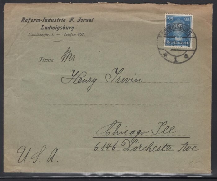 Germany Cover Michel#: 393 cover 6 12 28 F