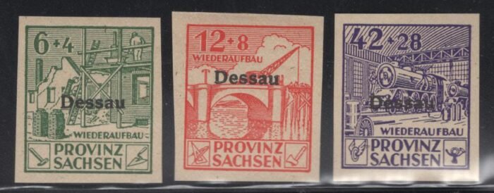 Germany Post WWII Locals Dessau Michel#: IB-IIIB ** VF